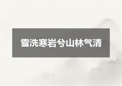 雪洗寒岩兮山林气清