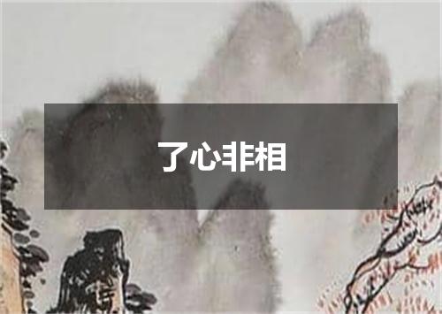 了心非相