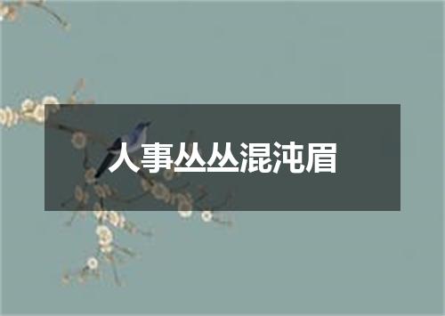 人事丛丛混沌眉