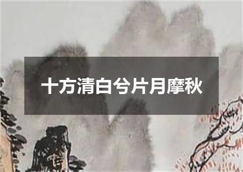十方清白兮片月摩秋