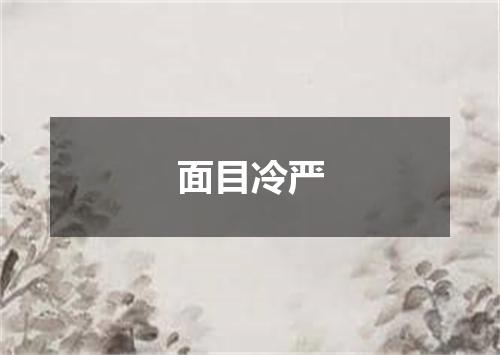 面目冷严
