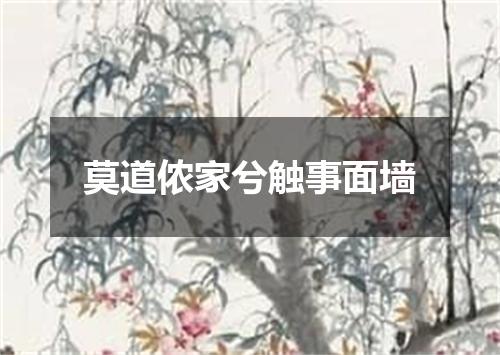 莫道侬家兮触事面墙