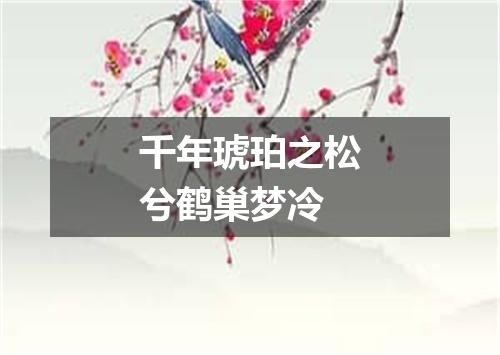 千年琥珀之松兮鹤巢梦冷