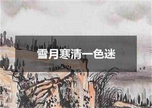 雪月寒清一色迷