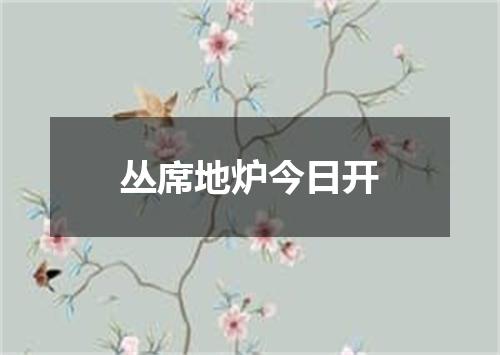 丛席地炉今日开