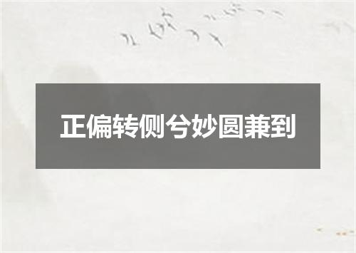 正偏转侧兮妙圆兼到
