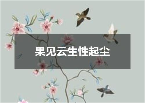 果见云生性起尘