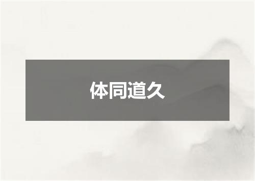 体同道久