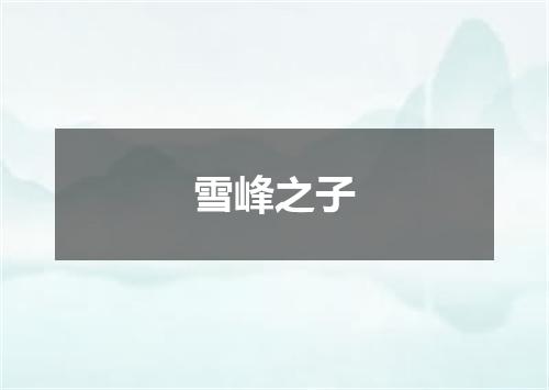 雪峰之子