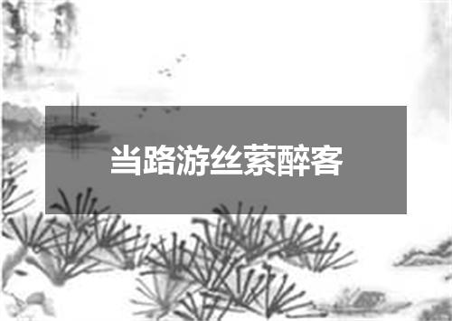 当路游丝萦醉客