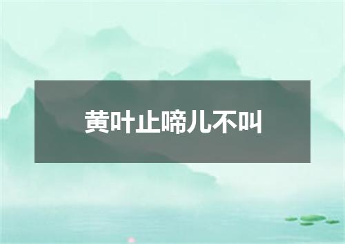 黄叶止啼儿不叫