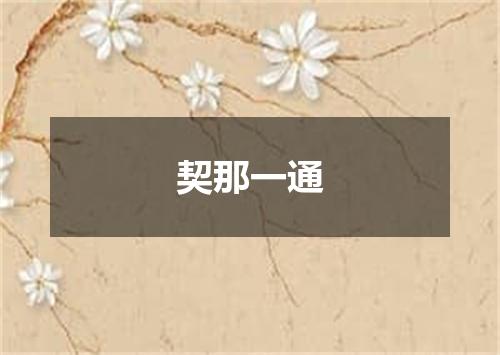 契那一通