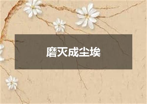 磨灭成尘埃