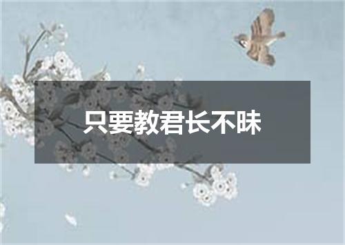 只要教君长不昧