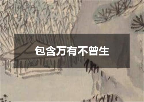 包含万有不曾生
