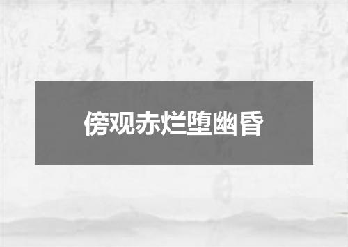 傍观赤烂堕幽昏