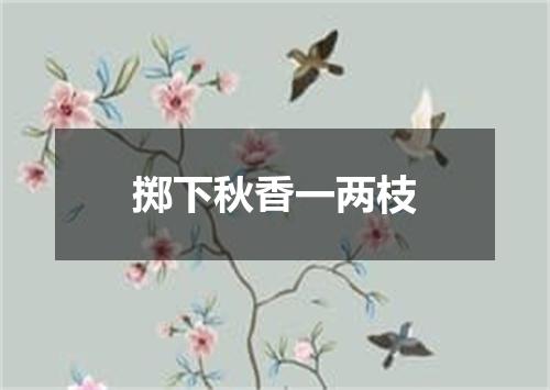 掷下秋香一两枝