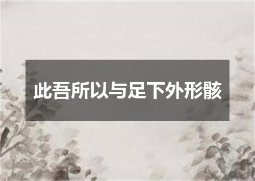 此吾所以与足下外形骸