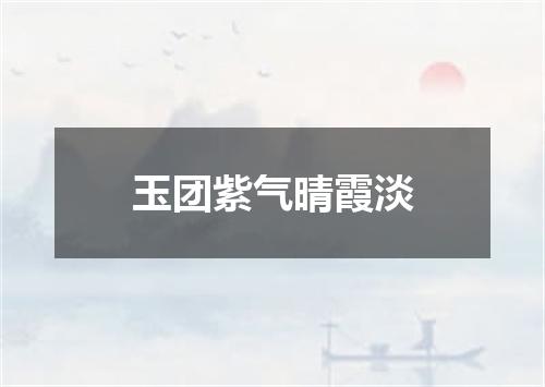 玉团紫气晴霞淡
