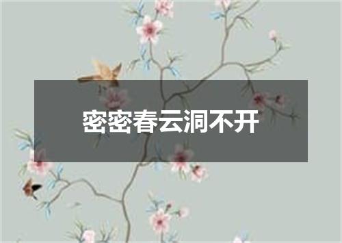 密密春云洞不开
