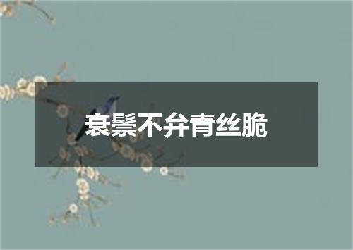 衰鬃不弁青丝脆