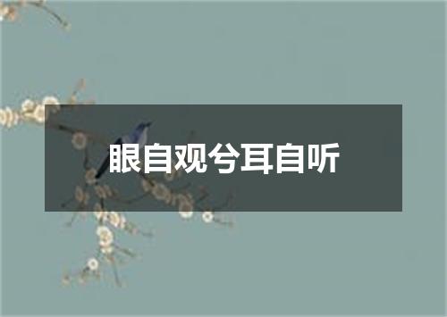 眼自观兮耳自听