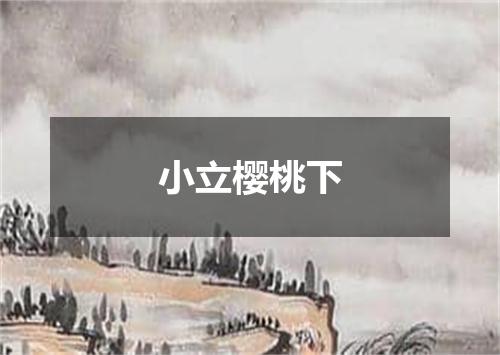 小立樱桃下