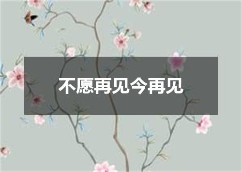 不愿再见今再见