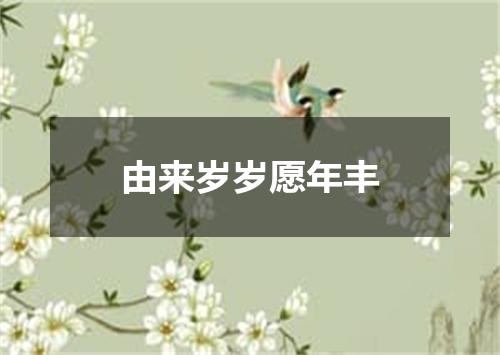 由来岁岁愿年丰