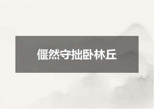 偃然守拙卧林丘