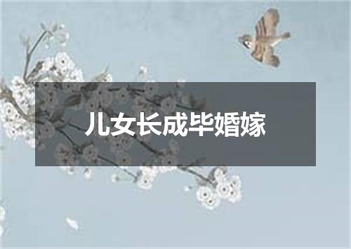 儿女长成毕婚嫁