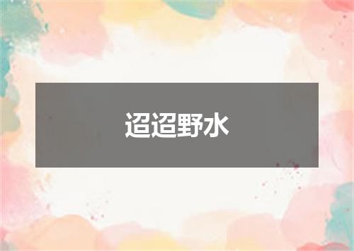 迢迢野水