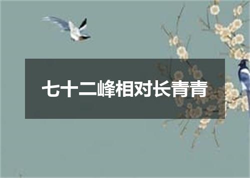 七十二峰相对长青青