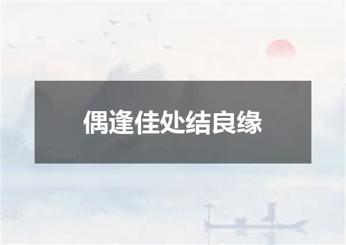 偶逢佳处结良缘