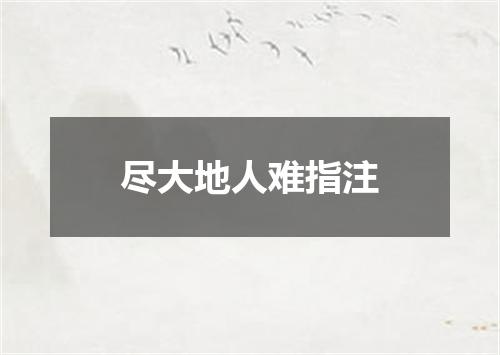尽大地人难指注