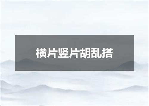 横片竖片胡乱搭