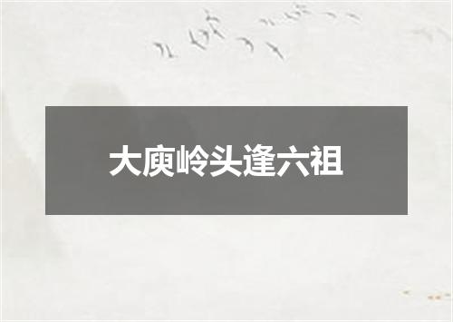 大庾岭头逢六祖