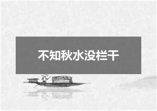 不知秋水没栏干