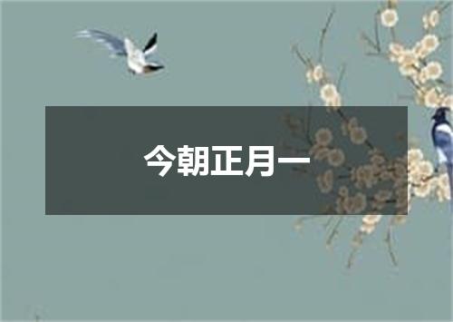 今朝正月一