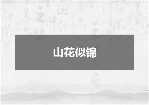 山花似锦