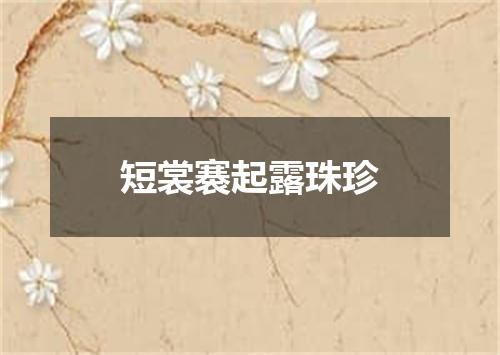 短裳褰起露珠珍