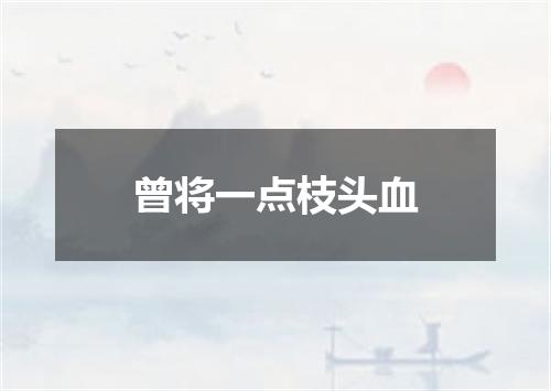 曾将一点枝头血