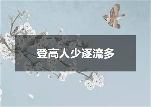 登高人少逐流多