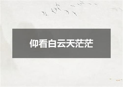 仰看白云天茫茫