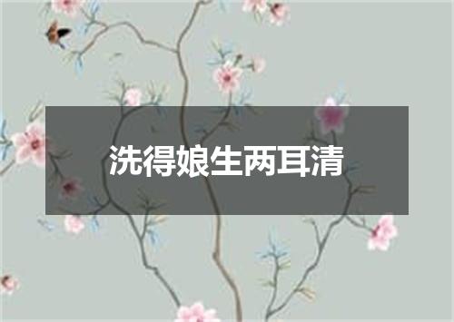 洗得娘生两耳清