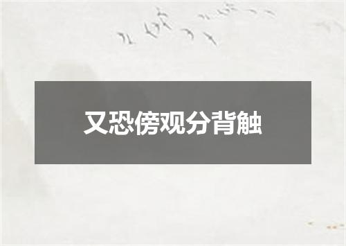 又恐傍观分背触