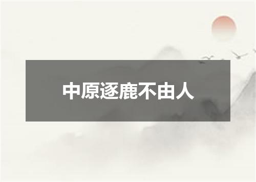 中原逐鹿不由人