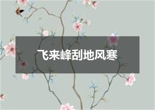飞来峰刮地风寒