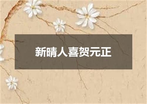 新晴人喜贺元正