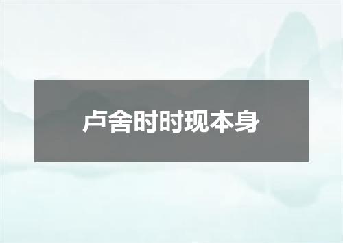 卢舍时时现本身